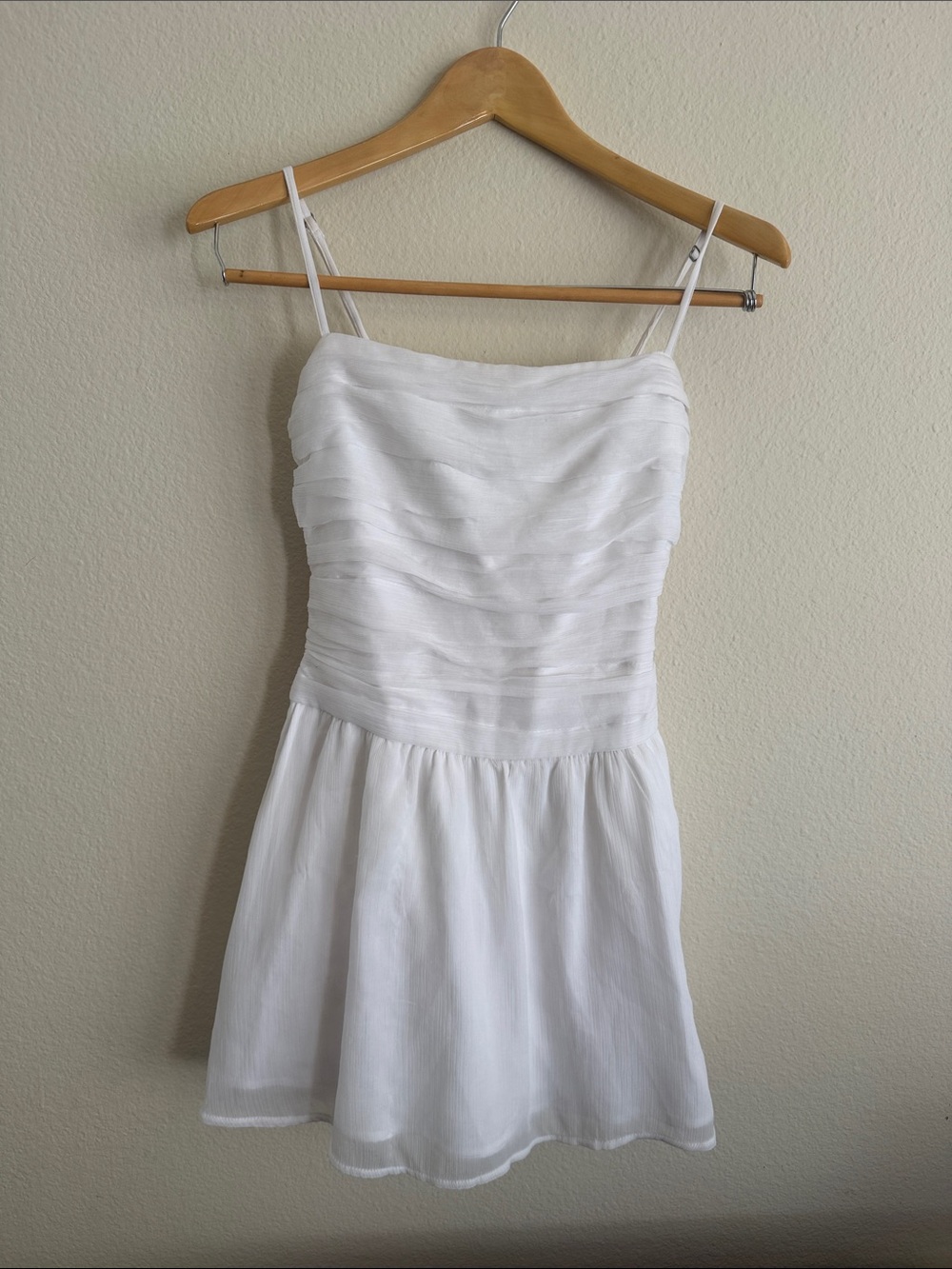 Hollister White Spaghetti Strap Mini Dress